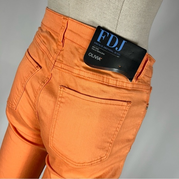 NWT Olivia FDJ jeans mid rise ankle raw hemmed 4 - Picture 4 of 15